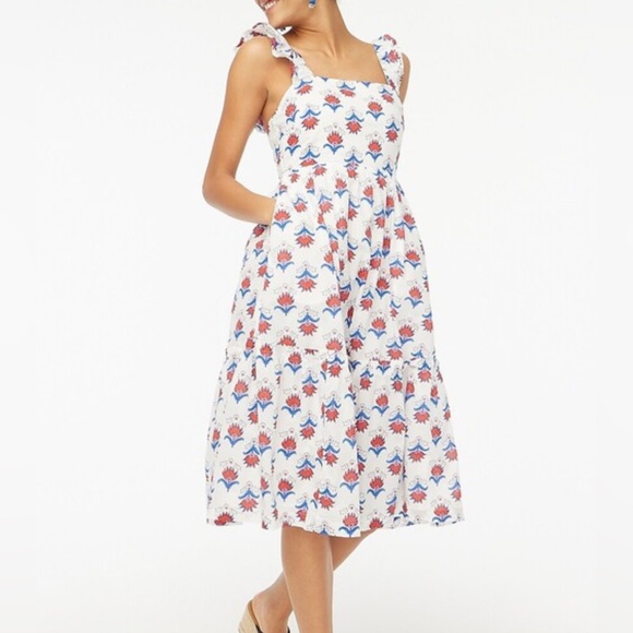 J. Crew Factory Dresses & Skirts - J.Crew Factory Squareneck Cotton Midi Dress Size 8